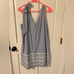 Vineyard Vines Asymmetrical Blue and White Dress